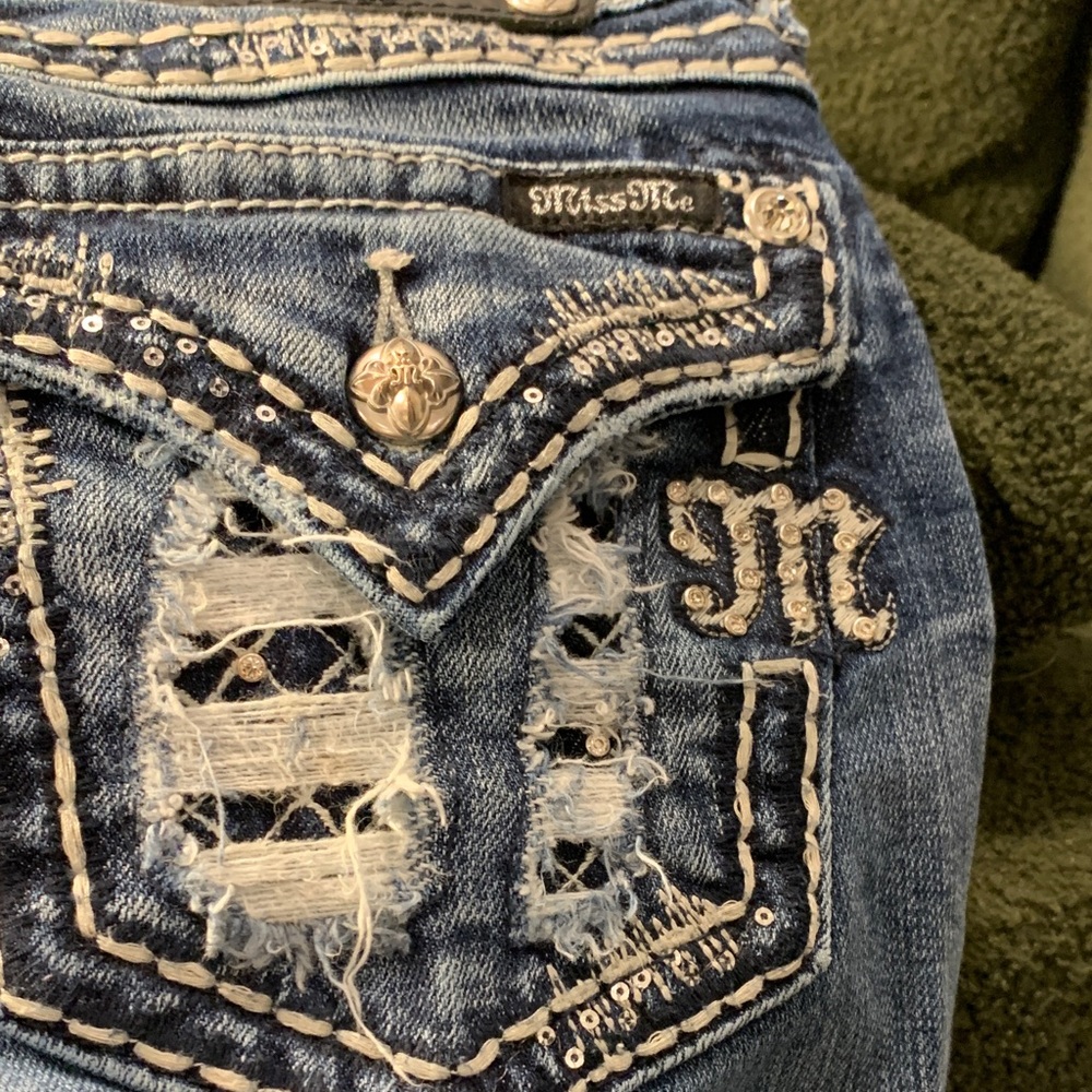 Miss Me Women's Blue Embellished Jeans
